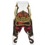 Japanese Samurai Helmet Print Hammer Pants