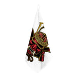 Japanese Samurai Helmet Print Hand Towel