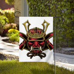 Japanese Samurai Helmet Print House Flag