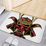 Japanese Samurai Helmet Print Indoor Door Mat