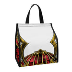 Japanese Samurai Helmet Print Insulated Lunch Tote