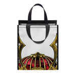 Japanese Samurai Helmet Print Insulated Lunch Tote