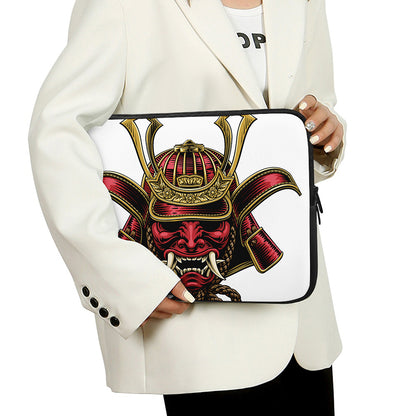Japanese Samurai Helmet Print Laptop Sleeve