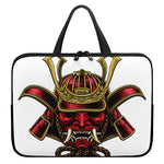 Japanese Samurai Helmet Print Laptop Sleeve With Handle
