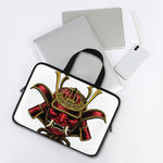 Japanese Samurai Helmet Print Laptop Sleeve With Handle