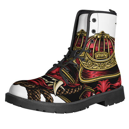 Japanese Samurai Helmet Print Backpack