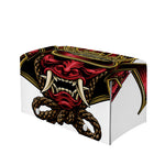Japanese Samurai Helmet Print Leather Tissue Box Cover