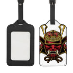 Japanese Samurai Helmet Print Luggage Tag