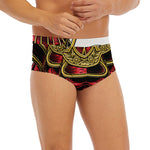 Japanese Samurai Helmet Print Men's Briefs