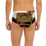 Japanese Samurai Helmet Print Men's Briefs