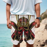 Japanese Samurai Helmet Print Men's Cargo Shorts