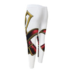Japanese Samurai Helmet Print Men's Compression Pants