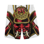 Japanese Samurai Helmet Print Men's Sports Shorts