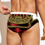 Japanese Samurai Helmet Print Men's Swim Briefs