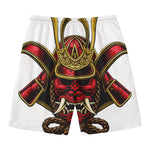 Japanese Samurai Helmet Print Men's Swim Trunks