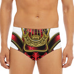 Japanese Samurai Helmet Print Men's Triangle Swim Briefs