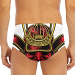 Japanese Samurai Helmet Print Men's Triangle Swim Briefs