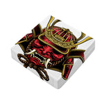 Japanese Samurai Helmet Print Outdoor Seat Cushion Cover