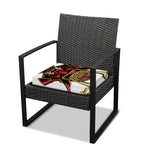 Japanese Samurai Helmet Print Outdoor Seat Cushion Cover