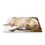 Japanese Samurai Helmet Print Pet Cooling Mat Cover