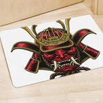 Japanese Samurai Helmet Print Polyester Doormat