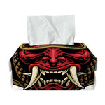 Japanese Samurai Helmet Print Rectangle Tissue Box Cover
