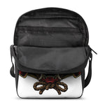 Japanese Samurai Helmet Print Rectangular Crossbody Bag