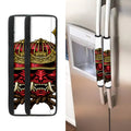 Japanese Samurai Helmet Print Refrigerator Handle Covers