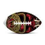 Japanese Samurai Helmet Print Rugby Ball
