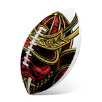 Japanese Samurai Helmet Print Rugby Ball