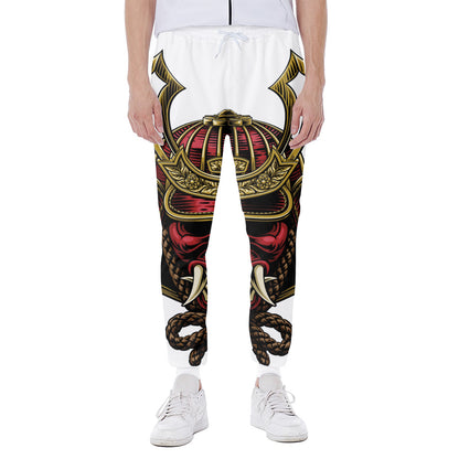 Japanese Samurai Helmet Print Scuba Joggers
