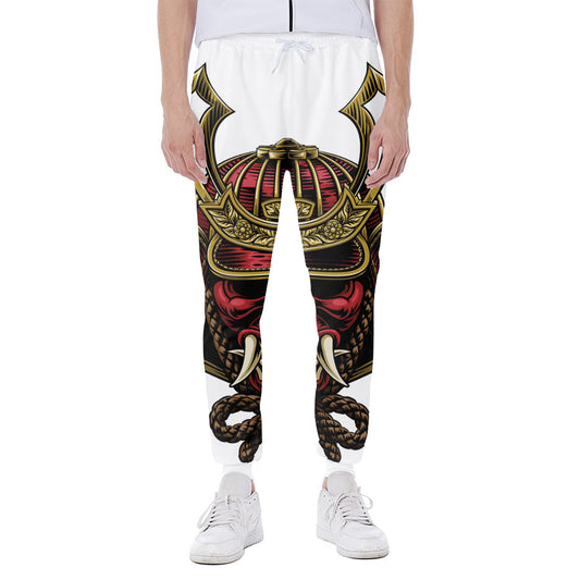 Japanese Samurai Helmet Print Scuba Joggers