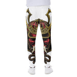 Japanese Samurai Helmet Print Scuba Joggers