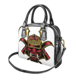 Japanese Samurai Helmet Print Shoulder Handbag