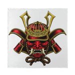 Japanese Samurai Helmet Print Silk Bandana