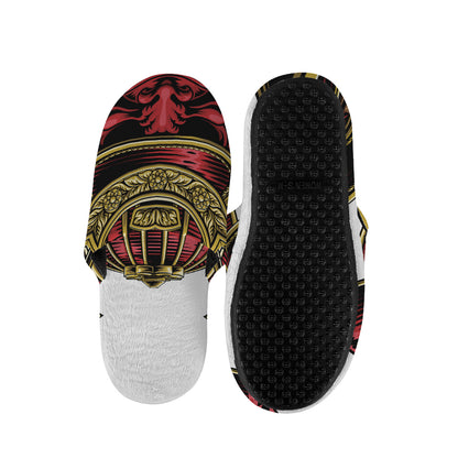 Japanese Samurai Helmet Print Slippers