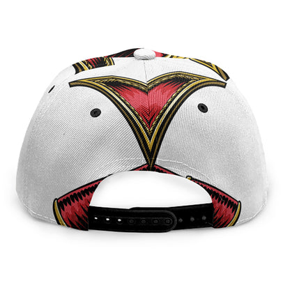 Japanese Samurai Helmet Print Snapback Cap