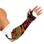 Japanese Samurai Helmet Print Sun Protection Arm Sleeves
