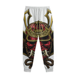 Japanese Samurai Helmet Print Sweatpants