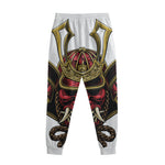 Japanese Samurai Helmet Print Sweatpants
