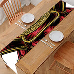 Japanese Samurai Helmet Print Table Runner