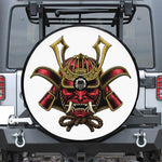 Japanese Samurai Helmet Print Tire Cover With Camera Hole