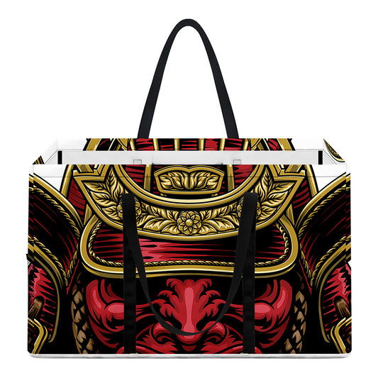 Japanese Samurai Helmet Print Utility Tote Bag
