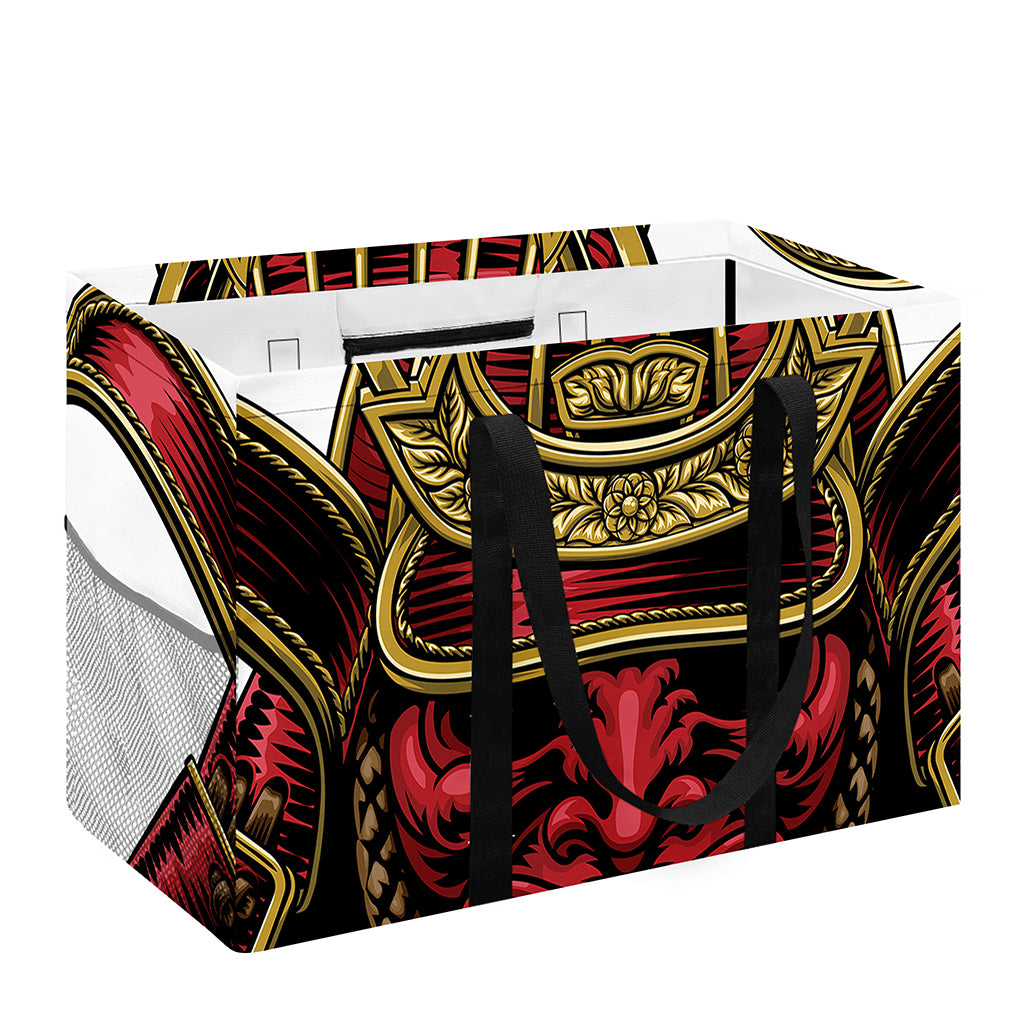 Japanese Samurai Helmet Print Utility Tote Bag