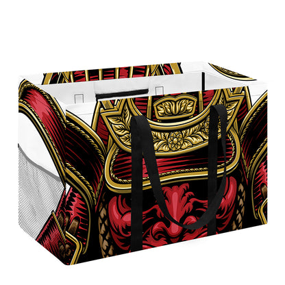 Japanese Samurai Helmet Print Utility Tote Bag