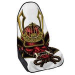 Japanese Samurai Helmet Print Waterproof Car Seat Cover