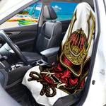 Japanese Samurai Helmet Print Waterproof Car Seat Cover