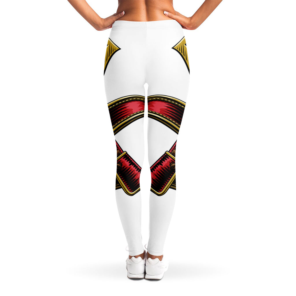 Japanese Samurai Helmet Print Women's Leggings
