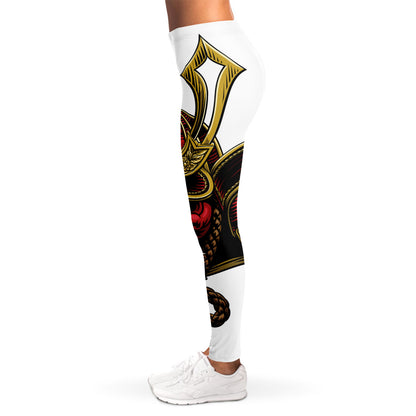 Japanese Samurai Helmet Print Women's Leggings