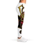 Japanese Samurai Helmet Print Women's Leggings